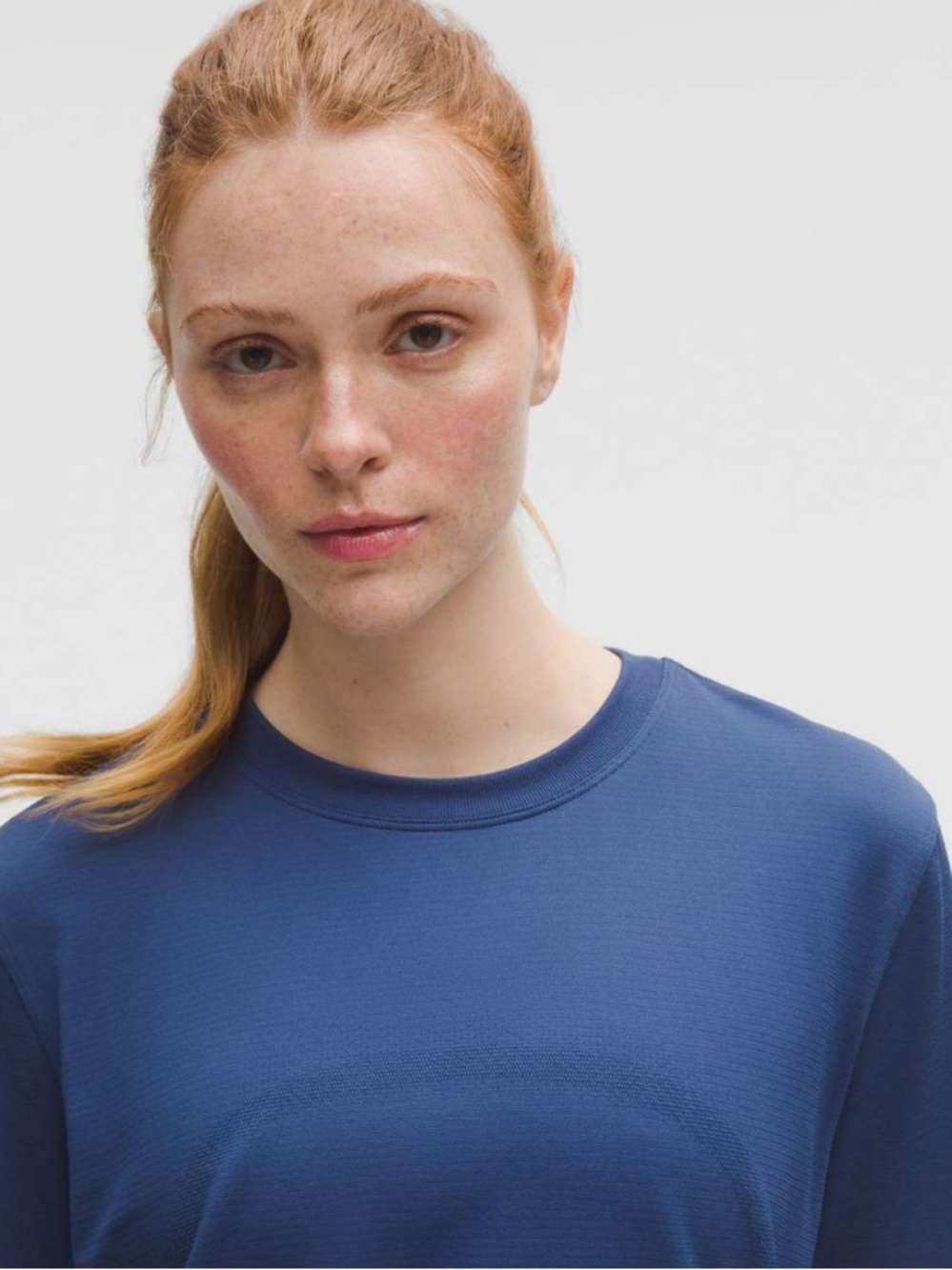 lululemon Swiftly Relaxed Long Sleeve Shirt Blue Twill - Picture 3 of 9